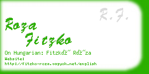 roza fitzko business card